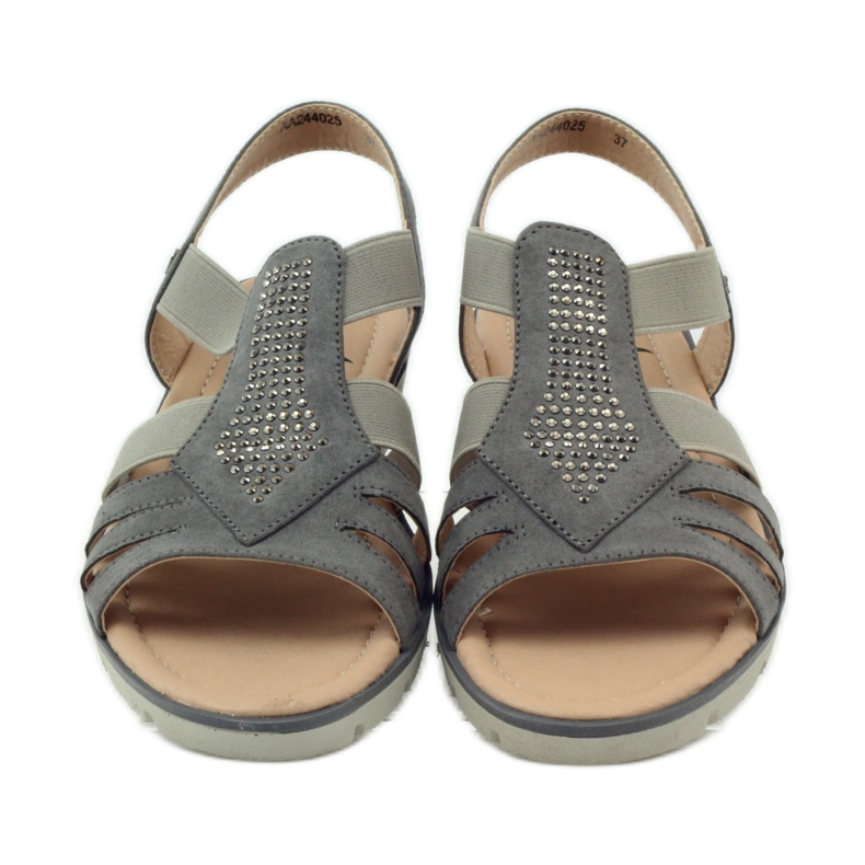 Sandales super confortables avec des paillettes Aloeloe gris 4