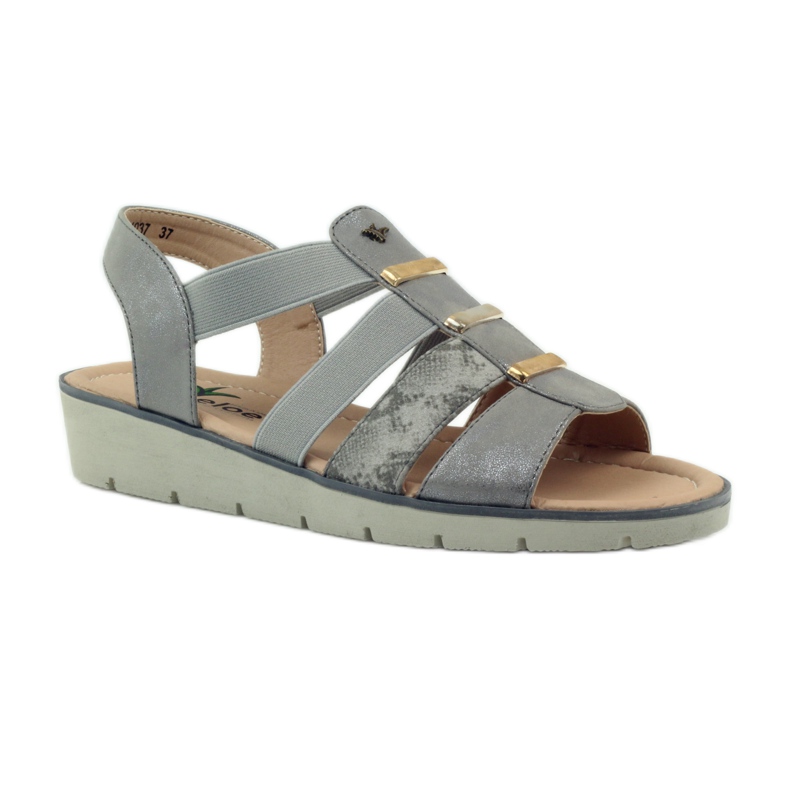 Sandales Aloeloe super confortables gris jaune 1