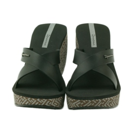 Chaussons compensés Ipanema 82288 femme noir brun 4