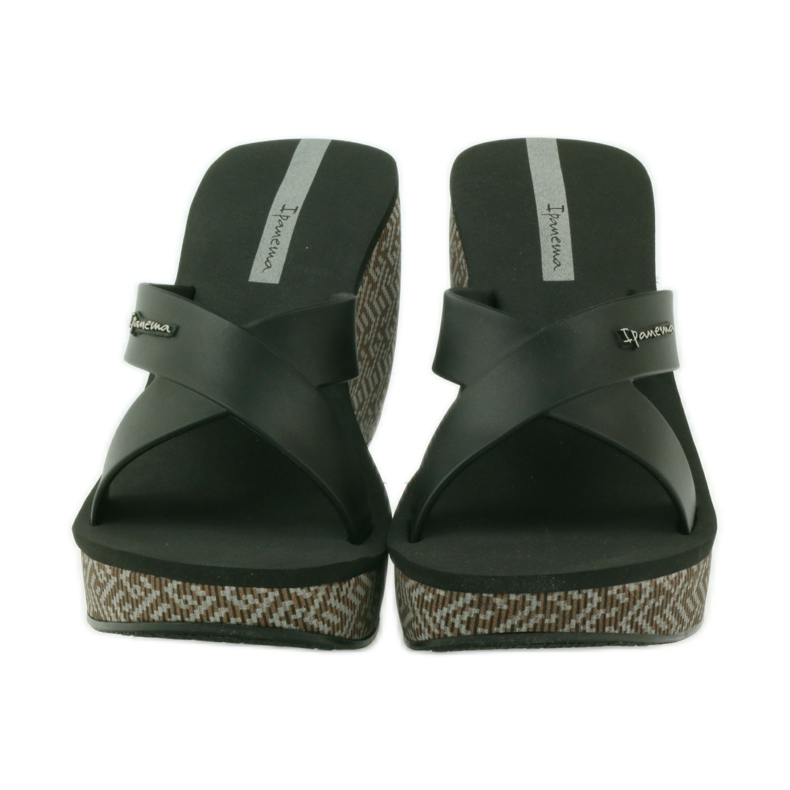 Chaussons compensés Ipanema 82288 femme noir brun 4
