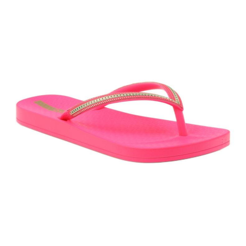 Tongs chaîne dorée Ipanema 8238 rose jaune 1