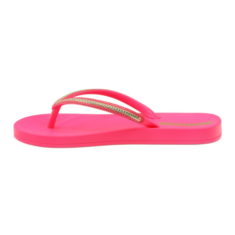 Tongs chaîne dorée Ipanema 8238 rose jaune 2
