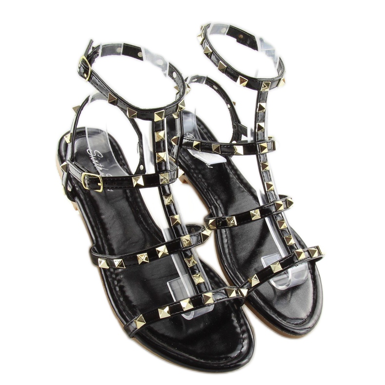 Sandales pour femmes à clous noirs H56 Black 2