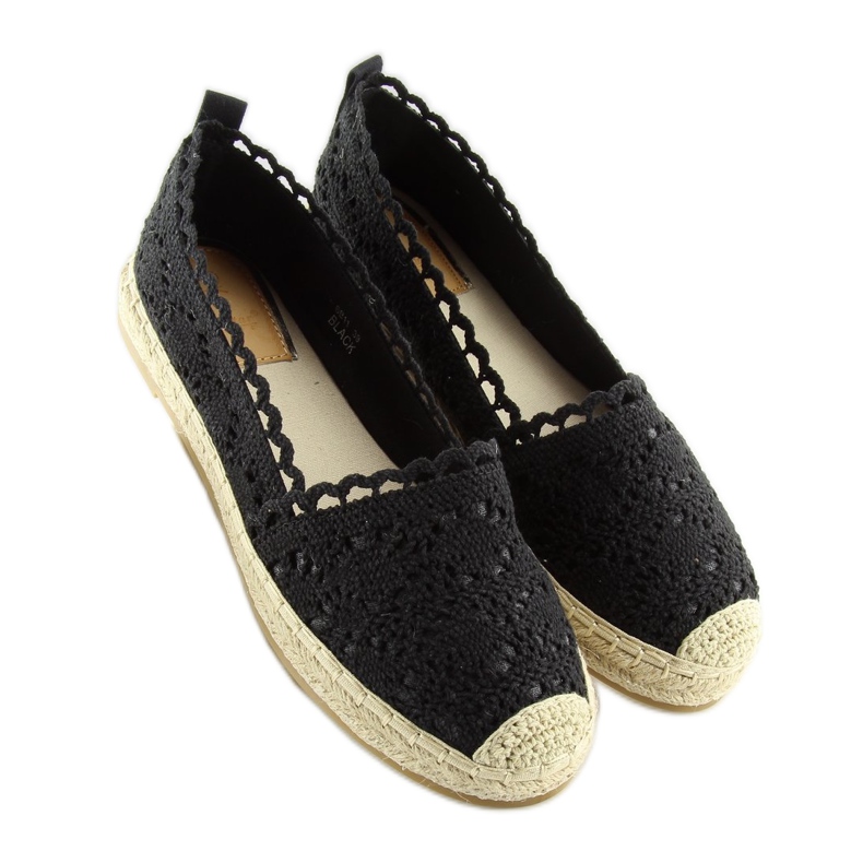 BB11 espadrilles en dentelle noire 2