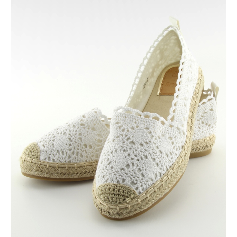 Espadrilles en dentelle blanche BB11 blanc 1