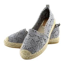 Espadrilles dentelle grise BB11 gris 1