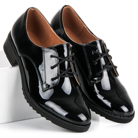 Lovery Chaussures laquées élégantes le noir 1