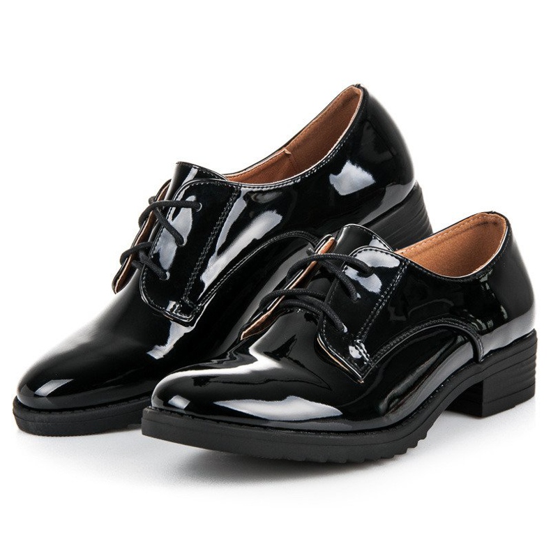 Lovery Chaussures laquées élégantes noir 2