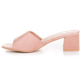 Renda Sandales à talons en daim rose 4