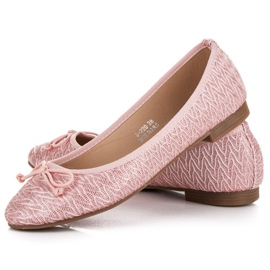 Renda Ballerines en tissu rose 2 Renda Ballerines en tissu rose 2
