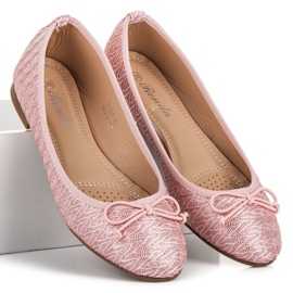 Renda Ballerines en tissu rose 1 Renda Ballerines en tissu rose 1