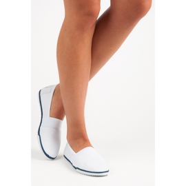 Mckeylor slipony textile blanc blanche 5