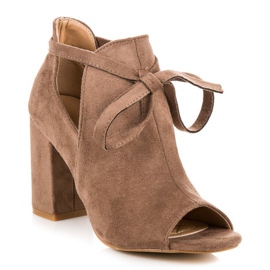 Sandales vinceza en daim à lacets brun 2