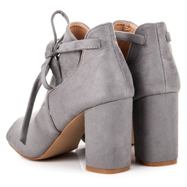 Sandales vinceza en daim à lacets gris 5
