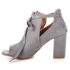 Sandales vinceza en daim à lacets gris 6