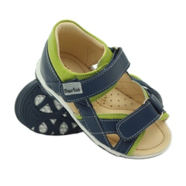 Sandales velcro Bartuś 137 bleu marine vert 3