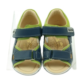 Sandales velcro Bartuś 137 bleu marine vert 4