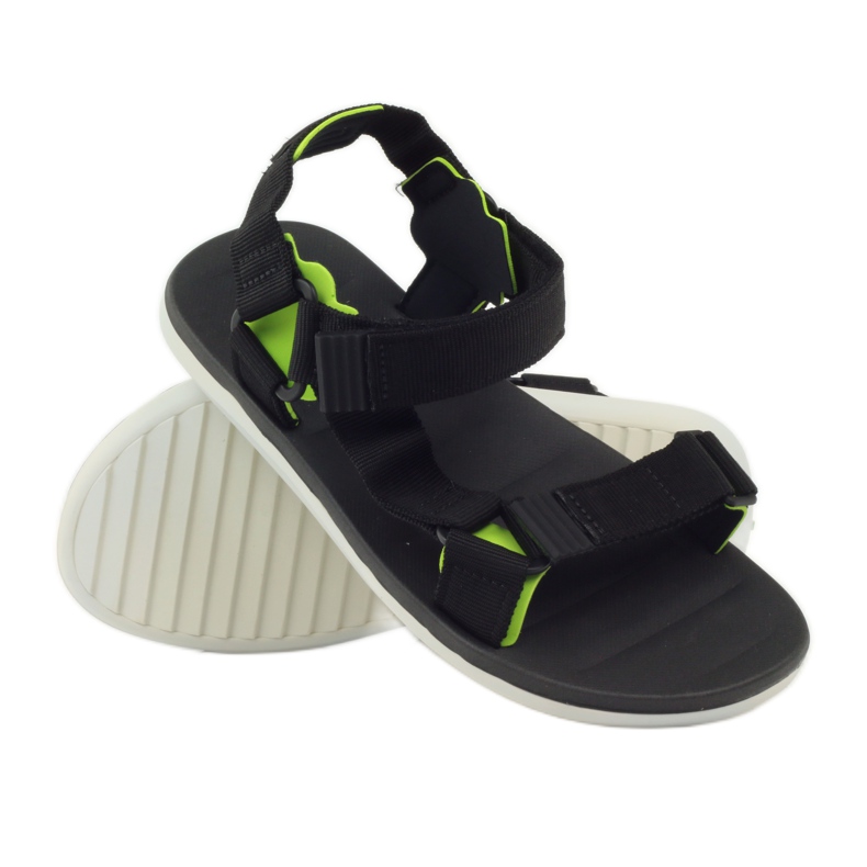 Rider 82137 sandales imperméables pour hommes le noir vert 3 Rider 82137 sandales imperméables pour hommes le noir vert 3