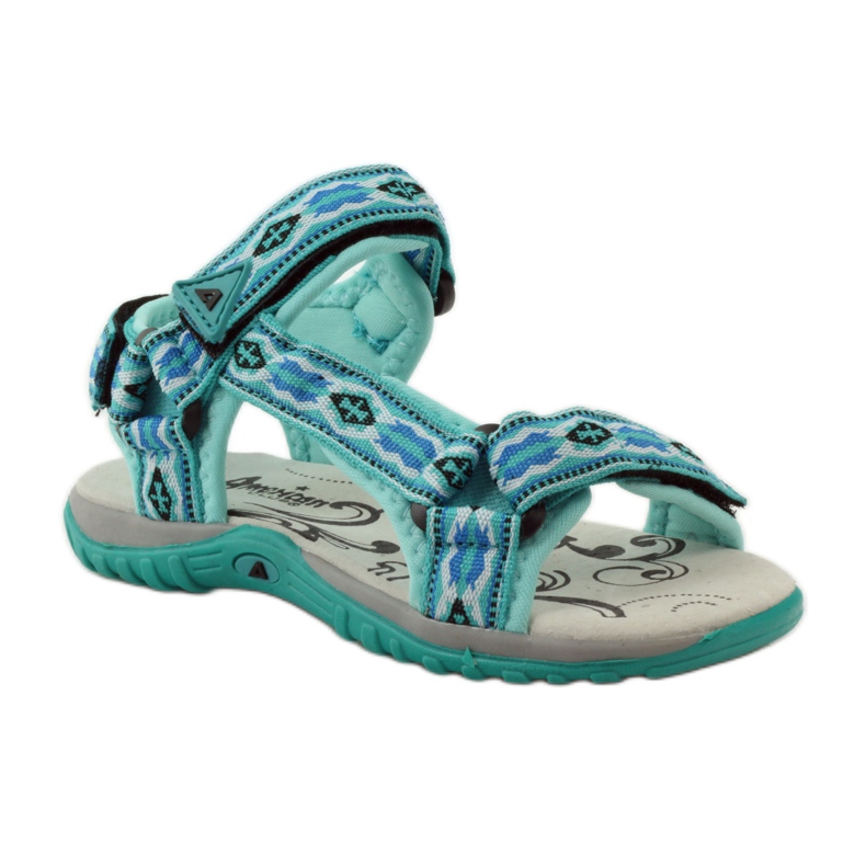 American Club Sandales avec empiècement en cuir américain 5268 multicolore 1