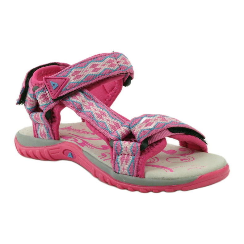 American Club Sandales avec empiècement en cuir américain 5268 violet rose 1