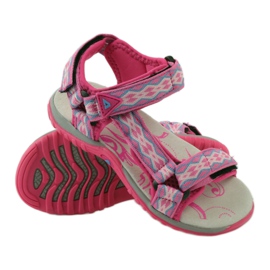 American Club Sandales avec empiècement en cuir américain 5268 violet rose 3