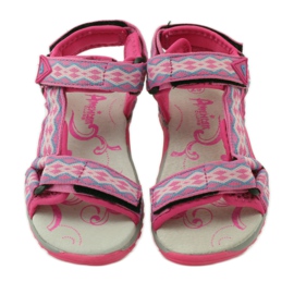 American Club Sandales avec empiècement en cuir américain 5268 violet rose 4