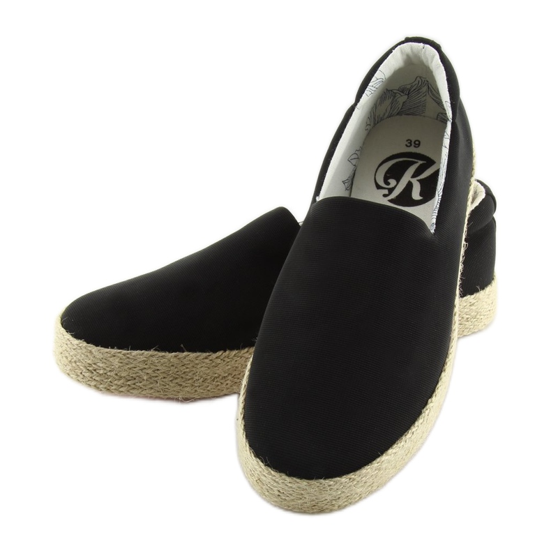 Espadrilles à enfiler noires k1833801 negro le noir 1
