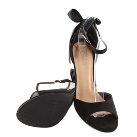 Sandales noires à talon haut Z921-7SA-2 noir le noir 1