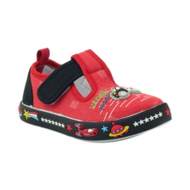 American Club Baskets à semelle intérieure en cuir américain rouge noir 1