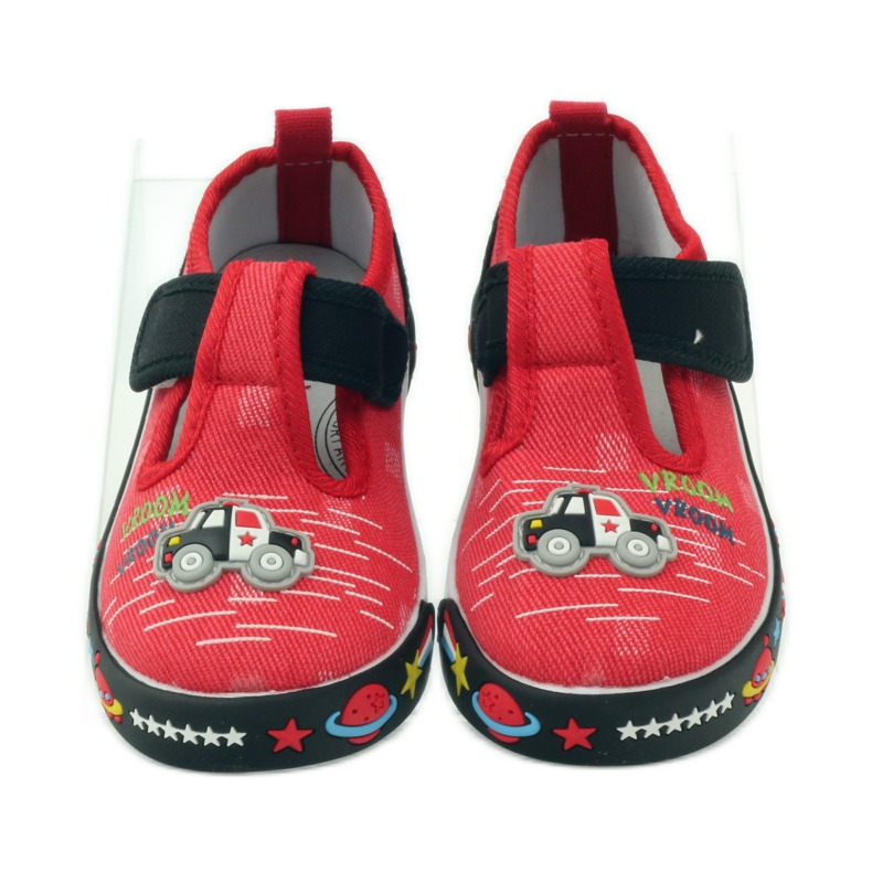 American Club Baskets à semelle intérieure en cuir américain rouge noir 4