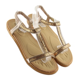Sandales dorées pour femmes FM5035 LT.GOLD d'or 2 Sandales dorées pour femmes FM5035 LT.GOLD d'or 2