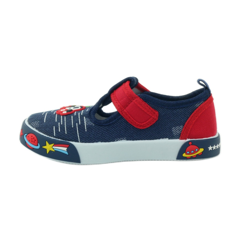 American Club Baskets à semelle intérieure en cuir américain bleu marine rouge 2