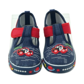 American Club Baskets à semelle intérieure en cuir américain bleu marine rouge 4