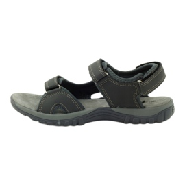 American Club Sandales avec empiècement en cuir américain 6201 gris 2