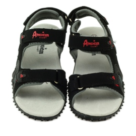 American Club Sandales avec empiècement en cuir américain 5267 le noir 4