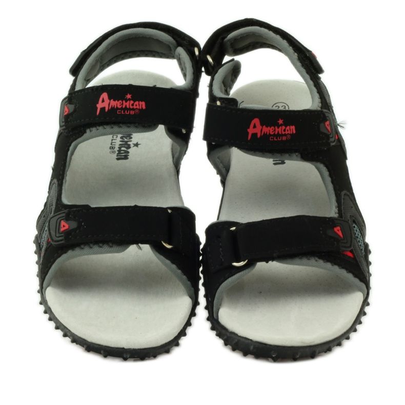American Club Sandales avec empiècement en cuir américain 5267 noir 4