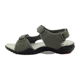 American Club Sandales avec empiècement en cuir américain 5267 gris 2