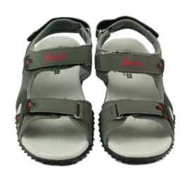 American Club Sandales avec empiècement en cuir américain 5267 gris 4
