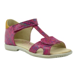 Sandales velcro motif aztèque Ren But 3296 rose 1