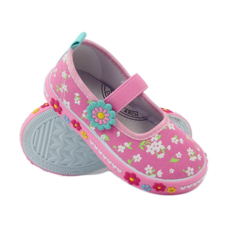 American Club Baskets à semelle intérieure en cuir américain vert jaune rose 4