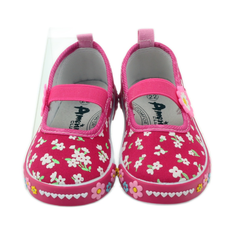 American Club Baskets à semelle intérieure en cuir américain vert jaune rose 5