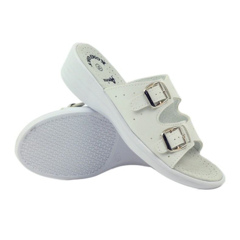 American Club Chaussons médicaux confortables américains 3/2018 blanc 4
