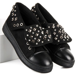 Baskets Rock en daim le noir 1