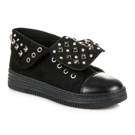 Baskets Rock en daim le noir 2