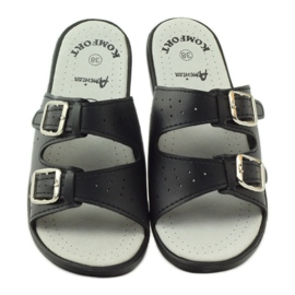 American Club Chaussons médicaux confortables américains 2/2018 noir 4