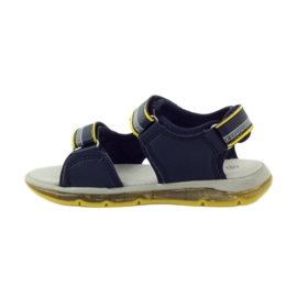 American Club Sandales lumineuses en cuir américain bleu marine 2