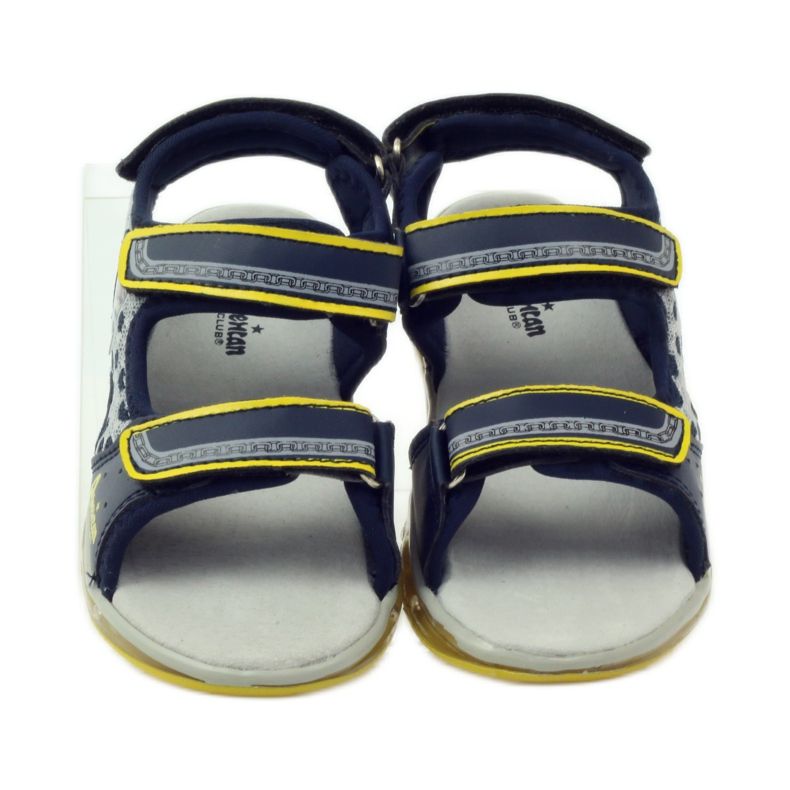 American Club Sandales lumineuses en cuir américain bleu marine 4