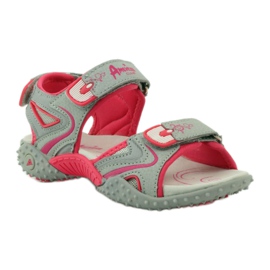 American Club Sandales avec empiècement en cuir américain 8580 multicolore gris 1 American Club Sandales avec empiècement en cuir américain 8580 multicolore gris 1