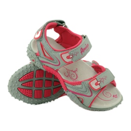 American Club Sandales avec empiècement en cuir américain 8580 multicolore gris 3 American Club Sandales avec empiècement en cuir américain 8580 multicolore gris 3