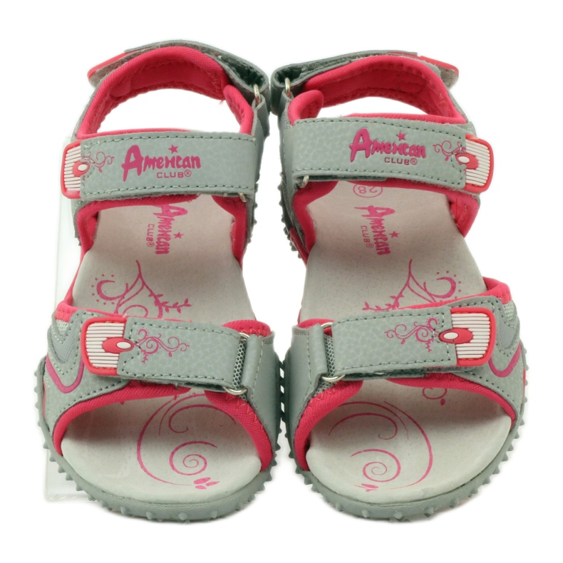 American Club Sandales avec empiècement en cuir américain 8580 multicolore gris 4 American Club Sandales avec empiècement en cuir américain 8580 multicolore gris 4